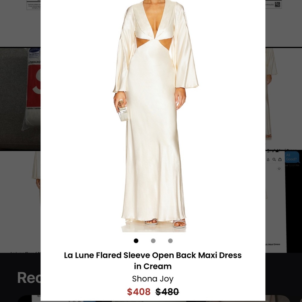 Shona Joy La Lune Cream Maxi Dress WORN ONCE